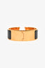 Hermès Gold Toned/Black Clic Clac Bracelet