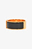 Hermès Gold Toned/Black Clic Clac Bracelet