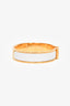 Hermès Gold Toned/White Clic Bracelet