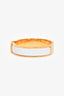 Hermès Gold Toned/White Clic Bracelet