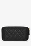 Pre-Loved Chanel™ 2016 Black Caviar Boy Double Zip Wallet On Chain