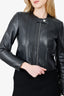 Sandro Black Leather Zip-up Jacket Size 1