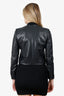 Sandro Black Leather Zip-up Jacket Size 1
