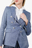 Veronica Beard Blue/White Detachable Hoodie Schoolboy Jacket Size 2