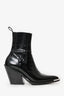 Paco Rabanne Black Leather Western Boots Size 38