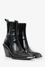 Paco Rabanne Black Leather Western Boots Size 38
