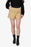 Maje Yellow/Black Tweed High Waisted Shorts Size 34