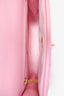 Pre-Loved Chanel™ 2022 Bubblegum Pink Caviar 'School Memory' Top Handle with Aged Gold Hardware