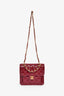 Pre-Loved Chanel™ 2023 Raspberry Patent Quilted Leather Square Chain Bag