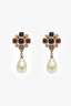 Pre-Loved Chanel™ Vintage Gold Tone Faux Pearl Drop Clip On Earrings