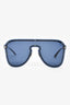 Versace Blue/Silver Toned '#Frenergy Visor' Sunglasses