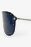 Versace Blue/Silver Toned '#Frenergy Visor' Sunglasses