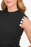 Thom Browne Grey Cashmere 4-Bar Striped Knit Sweater Vest Size 42