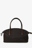 The Row Dark Brown Calf Leather 'Ewa' Leather Top Handle Bag