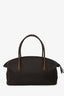 The Row Dark Brown Calf Leather 'Ewa' Leather Top Handle Bag