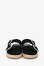 Stuart Weitzman Black Suede 'Tomi' Pearl Espadrilles Size 8.5