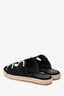 Stuart Weitzman Black Suede 'Tomi' Pearl Espadrilles Size 8.5