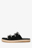 Stuart Weitzman Black Suede 'Tomi' Pearl Espadrilles Size 8.5