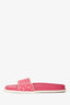 Valentino Pink Leather Rockstud Spike Slides Size 37.5