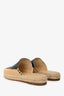 Pre-Loved Chanel™ Black Lambskin Leather CC Logo Cap-Toe Espadrilles Mule Size 38