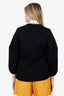 Maje Black/Yellow Check Reversible Tie-front Cardigan Size 1