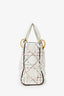 Christian Dior 2017 White Beaded Fringe Mini Lady Dior