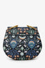 Chloe x Rithika Merchant Black/Multicolour Leather Floral Print Mini Bijou Drew Bag
