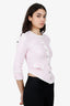 Pre-Loved Chanel™ Pink/White Floral Jacquard Button Down Jacket Size 38