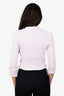 Pre-Loved Chanel™ Pink/White Floral Jacquard Button Down Jacket Size 38