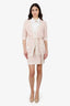Pre-Loved Chanel™ 18P Pink Braided Knit Cardigan With Mini Skirt Set Size 36