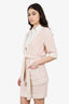 Pre-Loved Chanel™ 18P Pink Braided Knit Cardigan With Mini Skirt Set Size 36