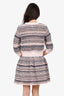 Pre-Loved Chanel™ Pink Knit Cut-out Sweater With Mini Skirt Set Size 36