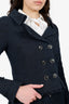 Pre-Loved Chanel™ 2013 Navy Blue Notched Bouclé Jacket/Skirt Set Size 36