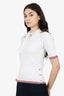 Thom Browne White Polo 'Keyhole' Shirt Size 38