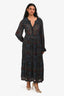 Ba&sh Green/Red Floral Long Sleeve Midi Dress Size 0