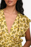 Isabel Marant 2024 Yellow Floral Silk Midi Dress Size 38