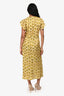 Isabel Marant 2024 Yellow Floral Silk Midi Dress Size 38