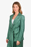 Veronica Beard Green Printed Belted Blazer Size 2
