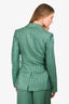 Veronica Beard Green Printed Belted Blazer Size 2