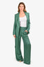 Veronica Beard Green Printed Wide Leg Pants Size 4