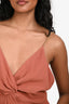 Ba&sh Rust Gold Chain Wide Leg Jumpsuit Size 36