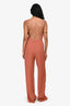 Ba&sh Rust Gold Chain Wide Leg Jumpsuit Size 36