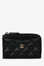 Pre-Loved Chanel™ Black Caviar Classic Zipped Card Holder