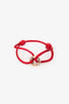 Cartier 18k Tri Tone Gold Trinity Red SilkCord Bracelet