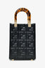 Fendi Black FF Embossed Leather Mini Sunshine Shopper Tote