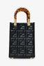 Fendi Black FF Embossed Leather Mini Sunshine Shopper Tote