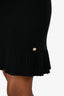 Pre-Loved Chanel™ 2021 Black Cashmere Ruffle Sleeve Mid-Length Dress Size 36