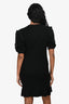 Pre-Loved Chanel™ 2021 Black Cashmere Ruffle Sleeve Mid-Length Dress Size 36