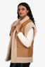 A.L.C Pecan Shearling Sutton Vest Size XS