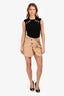 Marissa Webb Beige Wrap Around Mini Skirt Size 2